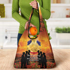 ANZAC Day Grocery Bag Remembrance Tribute Soldiers And Poppy Field
