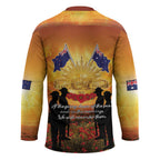 ANZAC Day Hockey Jersey Remembrance Tribute Soldiers And Poppy Field