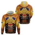ANZAC Day Hoodie Remembrance Tribute Soldiers And Poppy Field