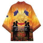 ANZAC Day Kimono Remembrance Tribute Soldiers And Poppy Field