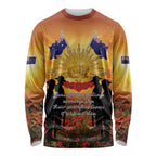 ANZAC Day Long Sleeve Shirt Remembrance Tribute Soldiers And Poppy Field