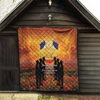 ANZAC Day Quilt Remembrance Tribute Soldiers And Poppy Field