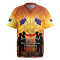 ANZAC Day Rugby Jersey Remembrance Tribute Soldiers And Poppy Field