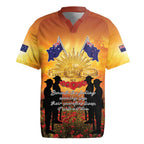 ANZAC Day Rugby Jersey Remembrance Tribute Soldiers And Poppy Field