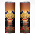 ANZAC Day Skinny Tumbler Remembrance Tribute Soldiers And Poppy Field