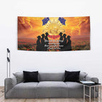 ANZAC Day Tapestry Remembrance Tribute Soldiers And Poppy Field
