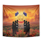 ANZAC Day Tapestry Remembrance Tribute Soldiers And Poppy Field