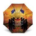 ANZAC Day Umbrella Remembrance Tribute Soldiers And Poppy Field