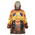 ANZAC Day Wearable Blanket Hoodie Remembrance Tribute Soldiers And Poppy Field