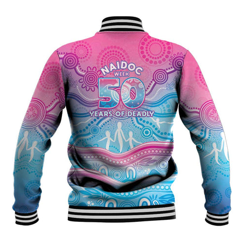 NAIDOC Week 50 Years Deadly Baseball Jacket Aboriginal Dreamtime