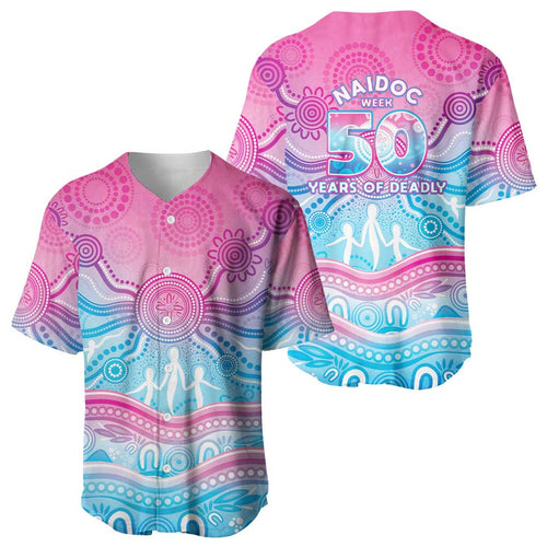 NAIDOC Week 50 Years Deadly Baseball Jersey Aboriginal Dreamtime