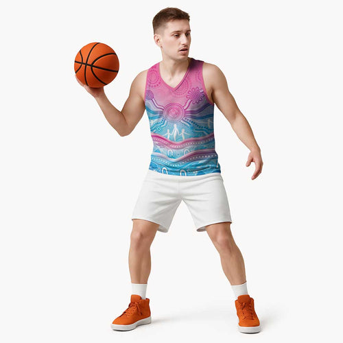 NAIDOC Week 50 Years Deadly Basketball Jersey Aboriginal Dreamtime