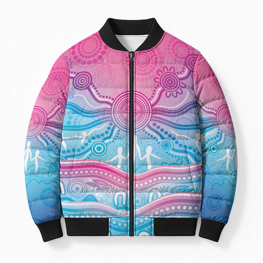 NAIDOC Week 50 Years Deadly Bomber Puffer Jacket Aboriginal Dreamtime