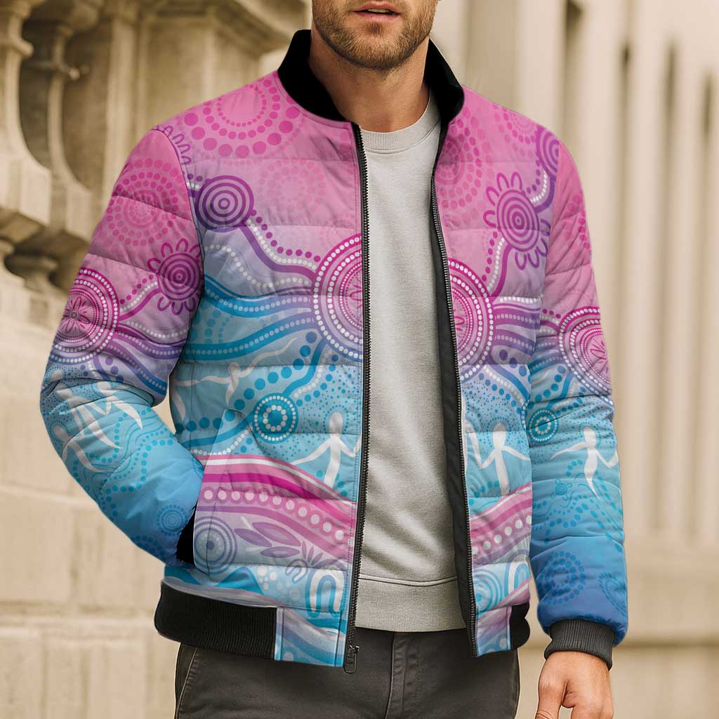 NAIDOC Week 50 Years Deadly Bomber Puffer Jacket Aboriginal Dreamtime