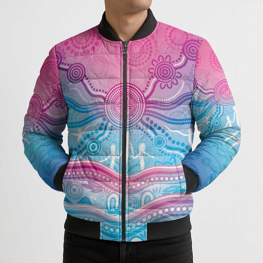 NAIDOC Week 50 Years Deadly Bomber Puffer Jacket Aboriginal Dreamtime