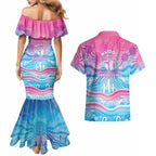 NAIDOC Week 50 Years Deadly Couples Matching Mermaid Dress and Hawaiian Shirt Aboriginal Dreamtime