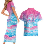 NAIDOC Week 50 Years Deadly Couples Matching Short Sleeve Bodycon Dress and Hawaiian Shirt Aboriginal Dreamtime