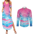 NAIDOC Week 50 Years Deadly Couples Matching Summer Maxi Dress and Long Sleeve Button Shirt Aboriginal Dreamtime