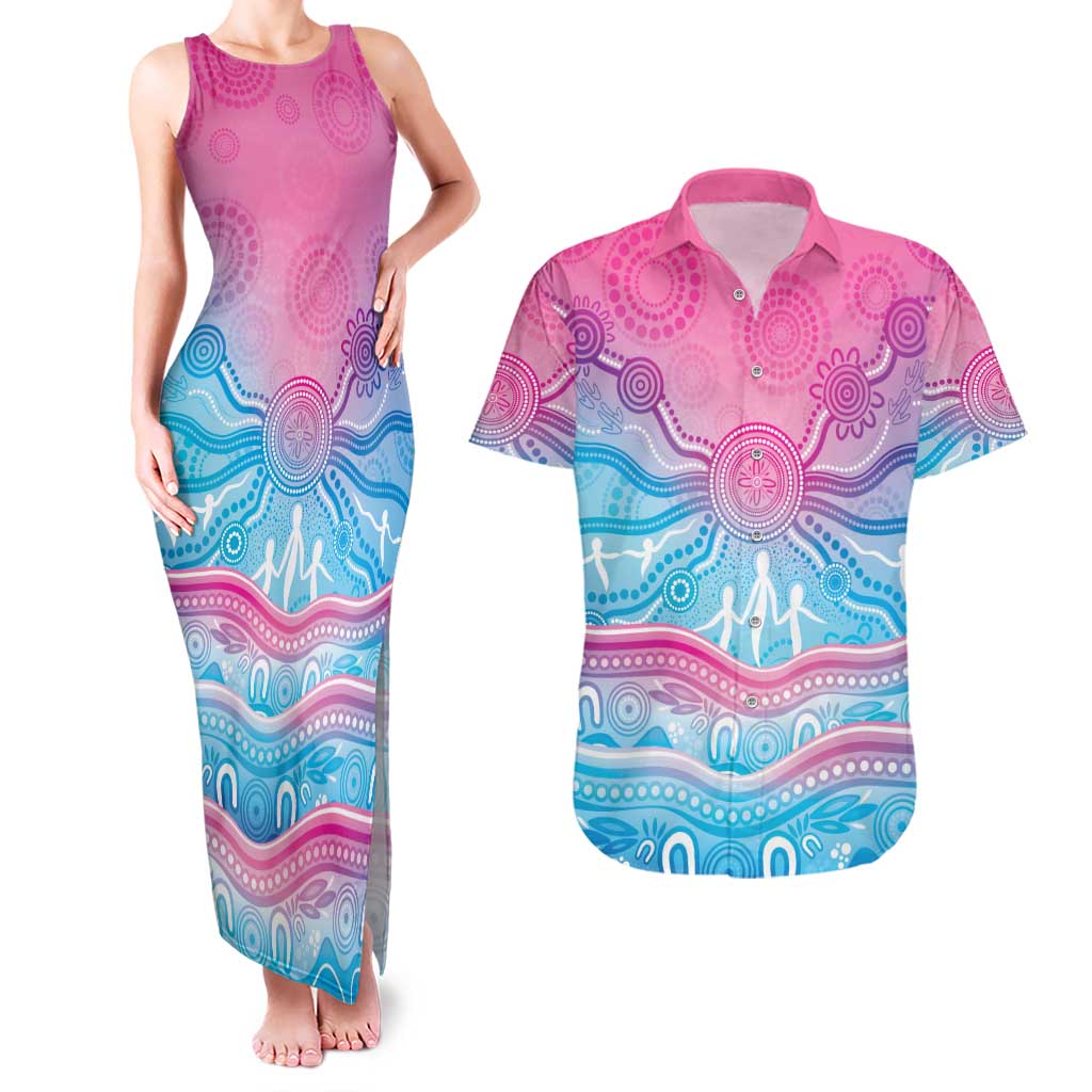 NAIDOC Week 50 Years Deadly Couples Matching Tank Maxi Dress and Hawaiian Shirt Aboriginal Dreamtime