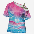 NAIDOC Week 50 Years Deadly Cross Shoulder Shirt Aboriginal Dreamtime