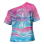 NAIDOC Week 50 Years Deadly Cross Shoulder Shirt Aboriginal Dreamtime