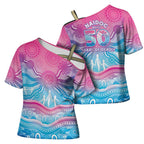 NAIDOC Week 50 Years Deadly Cross Shoulder Shirt Aboriginal Dreamtime