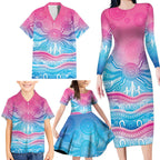 NAIDOC Week 50 Years Deadly Family Matching Long Sleeve Bodycon Dress and Hawaiian Shirt Aboriginal Dreamtime