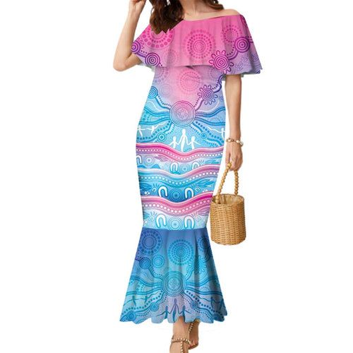 NAIDOC Week 50 Years Deadly Family Matching Mermaid Dress and Hawaiian Shirt Aboriginal Dreamtime