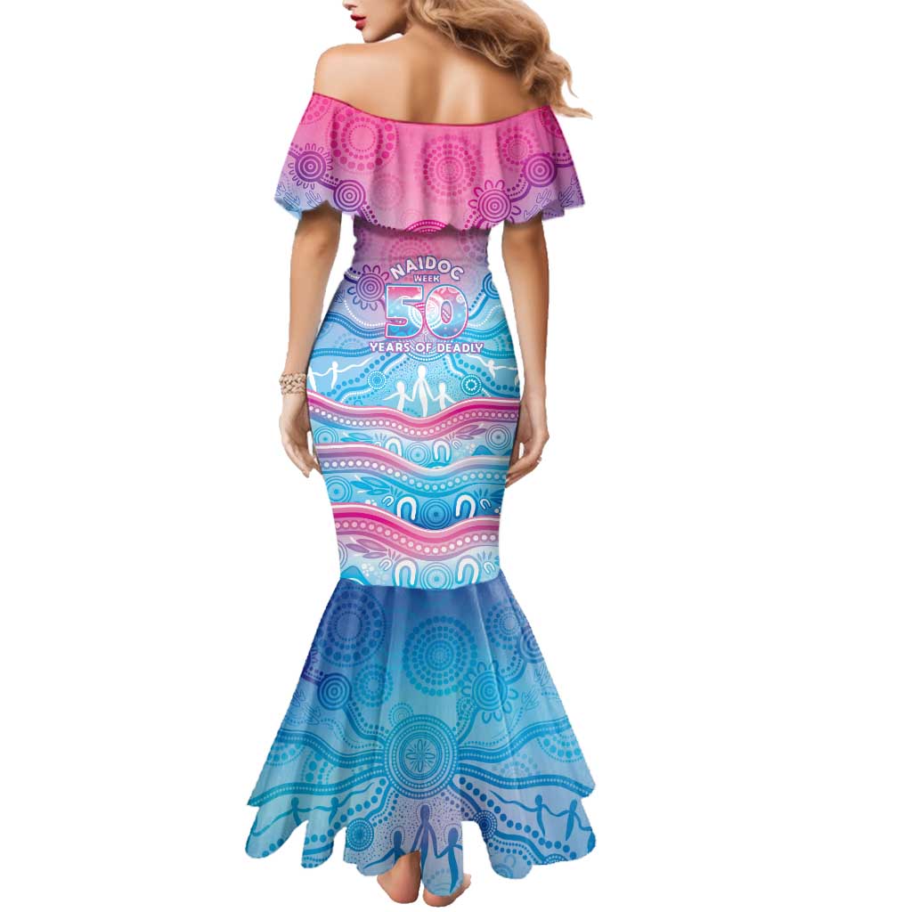 NAIDOC Week 50 Years Deadly Family Matching Mermaid Dress and Hawaiian Shirt Aboriginal Dreamtime