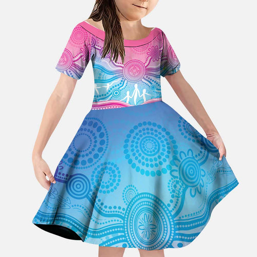 NAIDOC Week 50 Years Deadly Family Matching Puletasi and Hawaiian Shirt Aboriginal Dreamtime