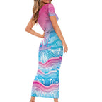 NAIDOC Week 50 Years Deadly Family Matching Short Sleeve Bodycon Dress and Hawaiian Shirt Aboriginal Dreamtime