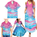 NAIDOC Week 50 Years Deadly Family Matching Summer Maxi Dress and Hawaiian Shirt Aboriginal Dreamtime