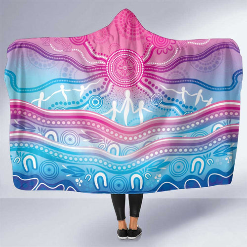 NAIDOC Week 50 Years Deadly Hooded Blanket Aboriginal Dreamtime