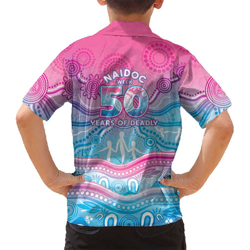 NAIDOC Week 50 Years Deadly Kid Hawaiian Shirt Aboriginal Dreamtime