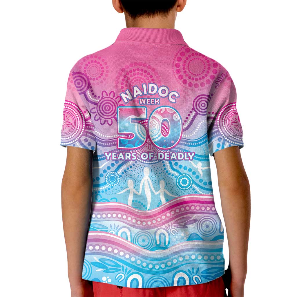 NAIDOC Week 50 Years Deadly Kid Polo Shirt Aboriginal Dreamtime