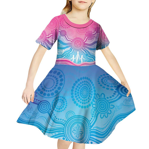 NAIDOC Week 50 Years Deadly Kid Short Sleeve Dress Aboriginal Dreamtime