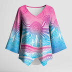 NAIDOC Week 50 Years Deadly Kimono Sleeve Blouse Aboriginal Dreamtime
