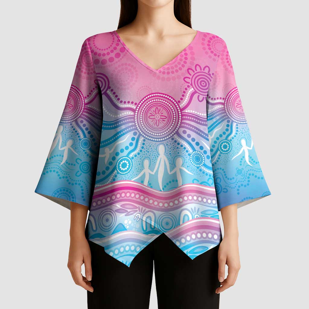 NAIDOC Week 50 Years Deadly Kimono Sleeve Blouse Aboriginal Dreamtime