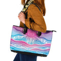 NAIDOC Week 50 Years Deadly Leather Tote Bag Aboriginal Dreamtime