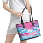 NAIDOC Week 50 Years Deadly Leather Tote Bag Aboriginal Dreamtime