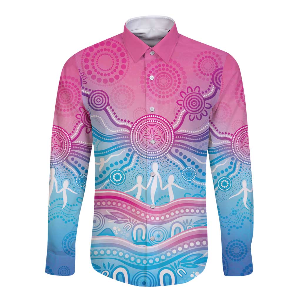 NAIDOC Week 50 Years Deadly Long Sleeve Button Shirt Aboriginal Dreamtime