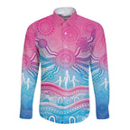 NAIDOC Week 50 Years Deadly Long Sleeve Button Shirt Aboriginal Dreamtime
