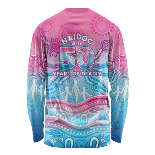 NAIDOC Week 50 Years Deadly Long Sleeve Shirt Aboriginal Dreamtime