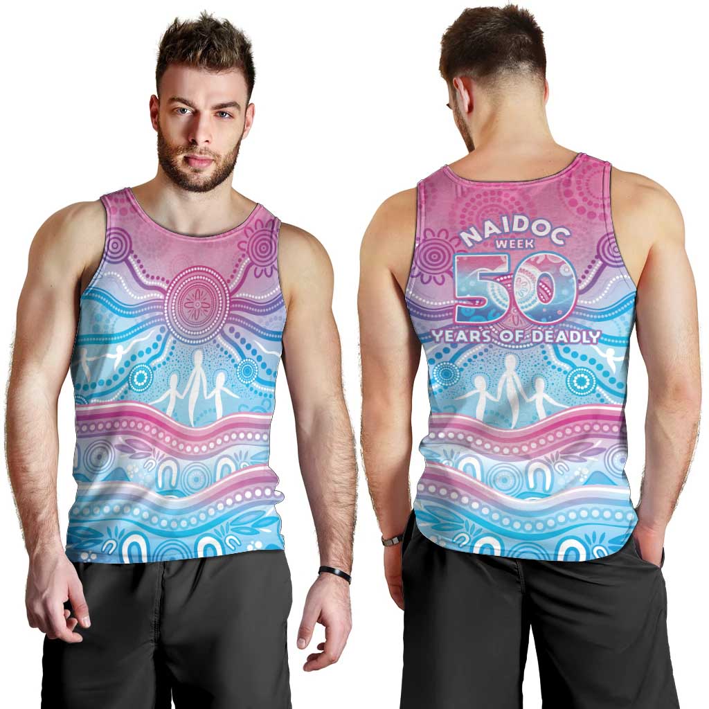 NAIDOC Week 50 Years Deadly Men Tank Top Aboriginal Dreamtime