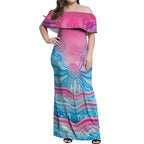 NAIDOC Week 50 Years Deadly Off Shoulder Maxi Dress Aboriginal Dreamtime