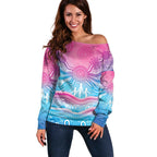 NAIDOC Week 50 Years Deadly Off Shoulder Sweater Aboriginal Dreamtime