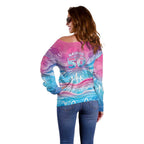NAIDOC Week 50 Years Deadly Off Shoulder Sweater Aboriginal Dreamtime