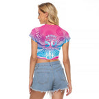 NAIDOC Week 50 Years Deadly Raglan Cropped T Shirt Aboriginal Dreamtime