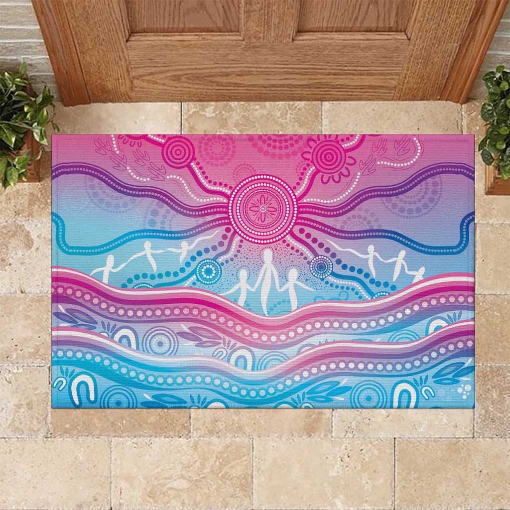 NAIDOC Week 50 Years Deadly Rubber Doormat Aboriginal Dreamtime