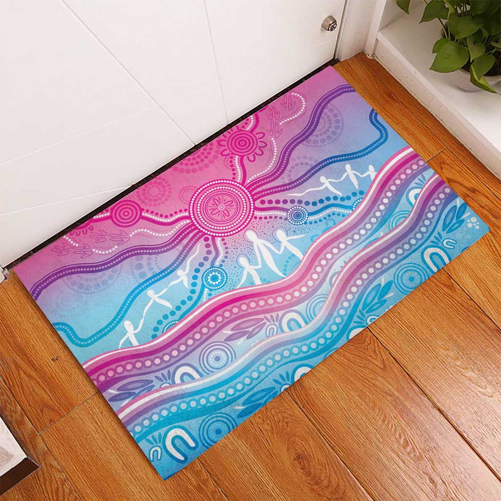 NAIDOC Week 50 Years Deadly Rubber Doormat Aboriginal Dreamtime